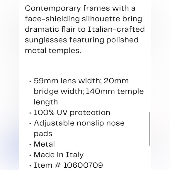 Victoria Beckham Gray 59 mm Shield Sunglasses - Picture 6 of 6